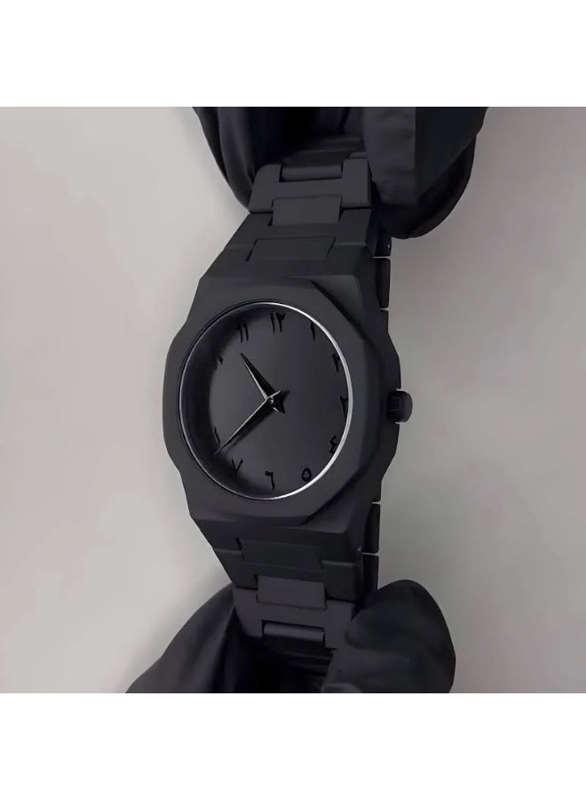 VIGUEUR Arabic Aura Watch – Elegant Black Wristwatch with Arabic Numerals - Image 3